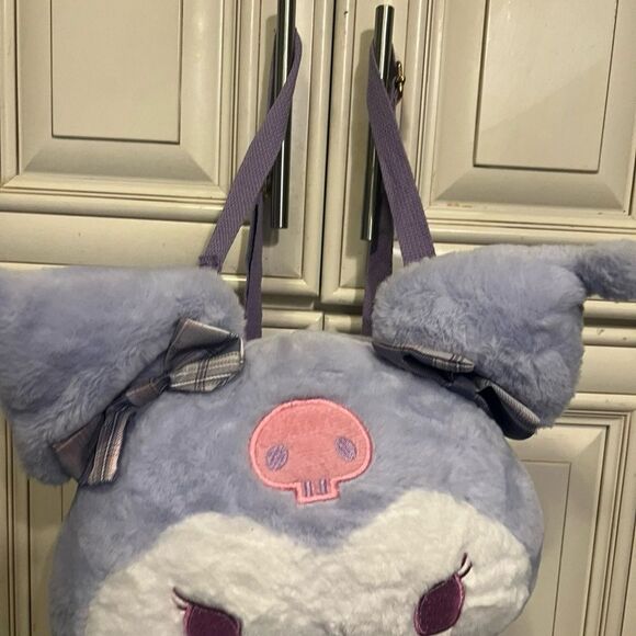 Kuromi Plush Backpack Shoulder Bag 12” Inch Plush Purse With Straps - Picture 9 of 13